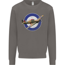 Hawker Hurricane With RAF Ensign Mens Sweatshirt Jumper Charcoal