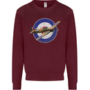 Hawker Hurricane With RAF Ensign Mens Sweatshirt Jumper Maroon