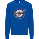 Hawker Hurricane With RAF Ensign Mens Sweatshirt Jumper Royal Blue