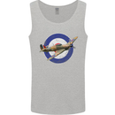 Hawker Hurricane With RAF Ensign Mens Vest Tank Top Sports Grey