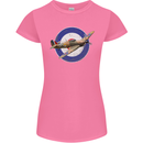Hawker Hurricane With RAF Ensign Womens Petite Cut T-Shirt Azalea