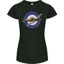 Hawker Hurricane With RAF Ensign Womens Petite Cut T-Shirt Black