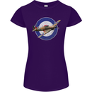 Hawker Hurricane With RAF Ensign Womens Petite Cut T-Shirt Purple