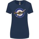 Hawker Hurricane With RAF Ensign Womens Wider Cut T-Shirt Navy Blue