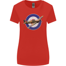 Hawker Hurricane With RAF Ensign Womens Wider Cut T-Shirt Red