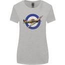 Hawker Hurricane With RAF Ensign Womens Wider Cut T-Shirt Sports Grey