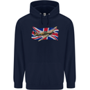 Hawker Hurricane with the Union Jack Childrens Kids Hoodie Navy Blue