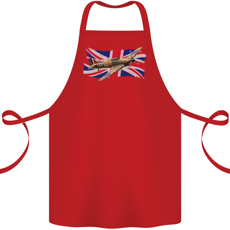 Hawker Hurricane with the Union Jack Cotton Apron 100% Organic Red