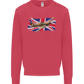 Hawker Hurricane with the Union Jack Kids Sweatshirt Jumper Heliconia