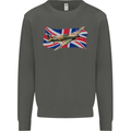 Hawker Hurricane with the Union Jack Kids Sweatshirt Jumper Storm Grey