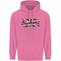 Hawker Hurricane with the Union Jack Mens 80% Cotton Hoodie Azelea
