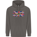Hawker Hurricane with the Union Jack Mens 80% Cotton Hoodie Charcoal