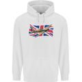 Hawker Hurricane with the Union Jack Mens 80% Cotton Hoodie White