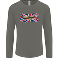 Hawker Hurricane with the Union Jack Mens Long Sleeve T-Shirt Charcoal