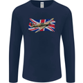 Hawker Hurricane with the Union Jack Mens Long Sleeve T-Shirt Navy Blue