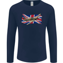 Hawker Hurricane with the Union Jack Mens Long Sleeve T-Shirt Navy Blue