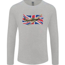 Hawker Hurricane with the Union Jack Mens Long Sleeve T-Shirt Sports Grey