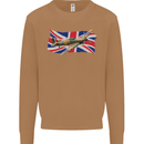 Hawker Hurricane with the Union Jack Mens Sweatshirt Jumper Caramel Latte