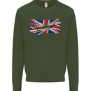 Hawker Hurricane with the Union Jack Mens Sweatshirt Jumper Forest Green
