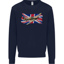 Hawker Hurricane with the Union Jack Mens Sweatshirt Jumper Navy Blue