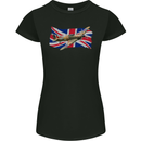 Hawker Hurricane with the Union Jack Womens Petite Cut T-Shirt Black