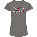 Hawker Hurricane with the Union Jack Womens Petite Cut T-Shirt Charcoal