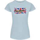 Hawker Hurricane with the Union Jack Womens Petite Cut T-Shirt Light Blue