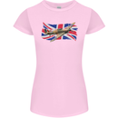 Hawker Hurricane with the Union Jack Womens Petite Cut T-Shirt Light Pink
