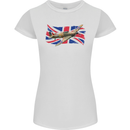 Hawker Hurricane with the Union Jack Womens Petite Cut T-Shirt White