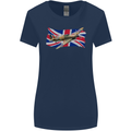 Hawker Hurricane with the Union Jack Womens Wider Cut T-Shirt Navy Blue