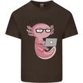 Haxolotl Computer Hacking Axolotl Mens Cotton T-Shirt Tee Top Dark Chocolate