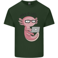 Haxolotl Computer Hacking Axolotl Mens Cotton T-Shirt Tee Top Forest Green
