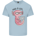 Haxolotl Computer Hacking Axolotl Mens Cotton T-Shirt Tee Top Light Blue