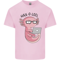 Haxolotl Computer Hacking Axolotl Mens Cotton T-Shirt Tee Top Light Pink