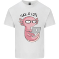 Haxolotl Computer Hacking Axolotl Mens Cotton T-Shirt Tee Top White