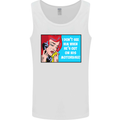 He's out on His Motorbike Biker Motorcycle Mens Vest Tank Top White