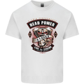 Head Power Motorcycle Motorbike Biker Kids T-Shirt Childrens White