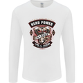 Head Power Motorcycle Motorbike Biker Mens Long Sleeve T-Shirt White