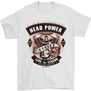 Head Power Motorcycle Motorbike Biker Mens T-Shirt Cotton Gildan White