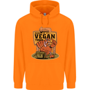 Heading to Vegan Town Funny Turkey Childrens Kids Hoodie Orange