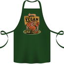Heading to Vegan Town Funny Turkey Cotton Apron 100% Organic Forest Green