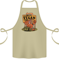 Heading to Vegan Town Funny Turkey Cotton Apron 100% Organic Khaki