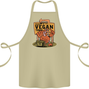 Heading to Vegan Town Funny Turkey Cotton Apron 100% Organic Khaki