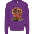 Heading to Vegan Town Funny Turkey Kids Sweatshirt Jumper Purple