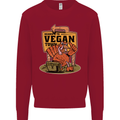 Heading to Vegan Town Funny Turkey Kids Sweatshirt Jumper Red