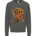 Heading to Vegan Town Funny Turkey Kids Sweatshirt Jumper Storm Grey
