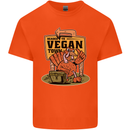 Heading to Vegan Town Funny Turkey Kids T-Shirt Childrens Orange