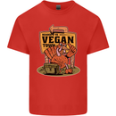 Heading to Vegan Town Funny Turkey Kids T-Shirt Childrens Red