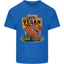Heading to Vegan Town Funny Turkey Kids T-Shirt Childrens Royal Blue