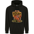 Heading to Vegan Town Funny Turkey Mens 80% Cotton Hoodie Black